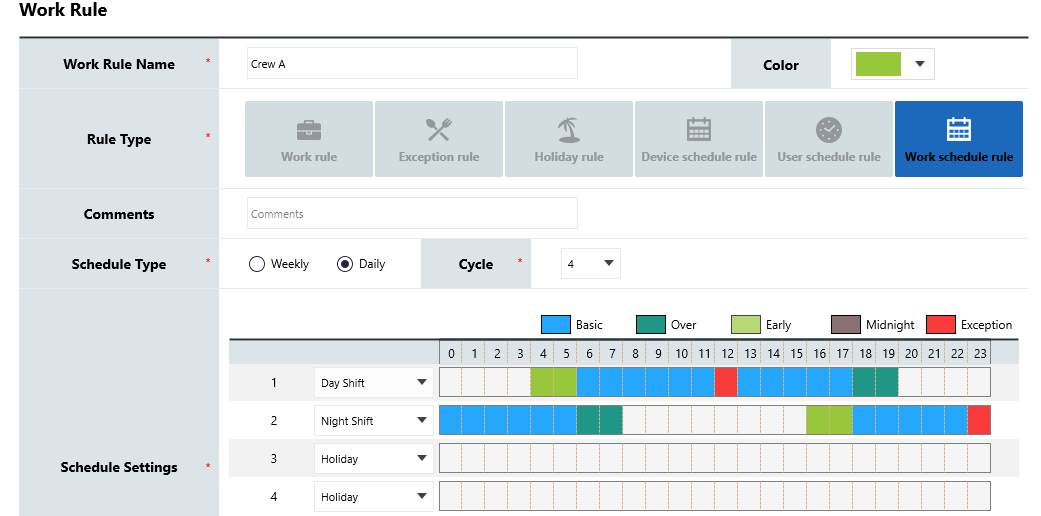 create shift plan 1