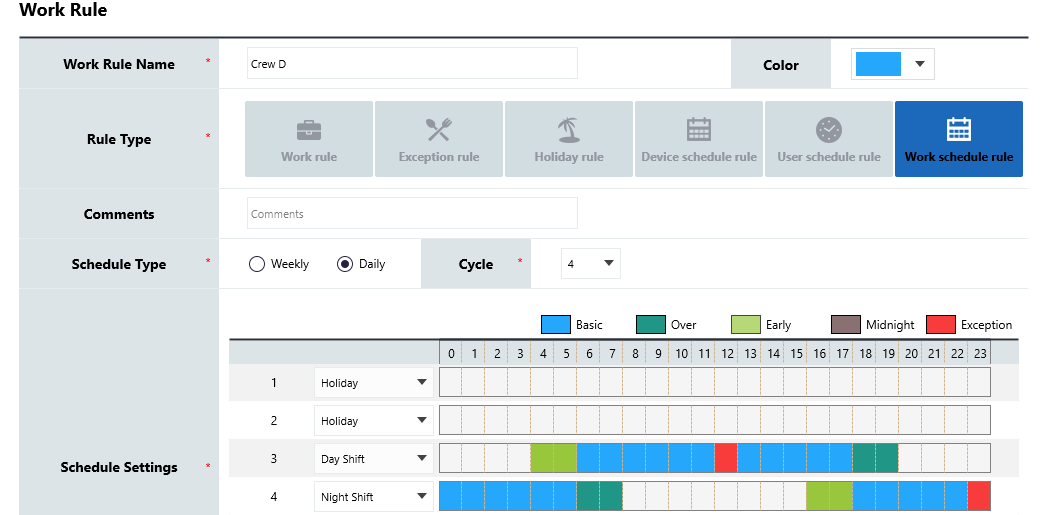 create shift plan 4